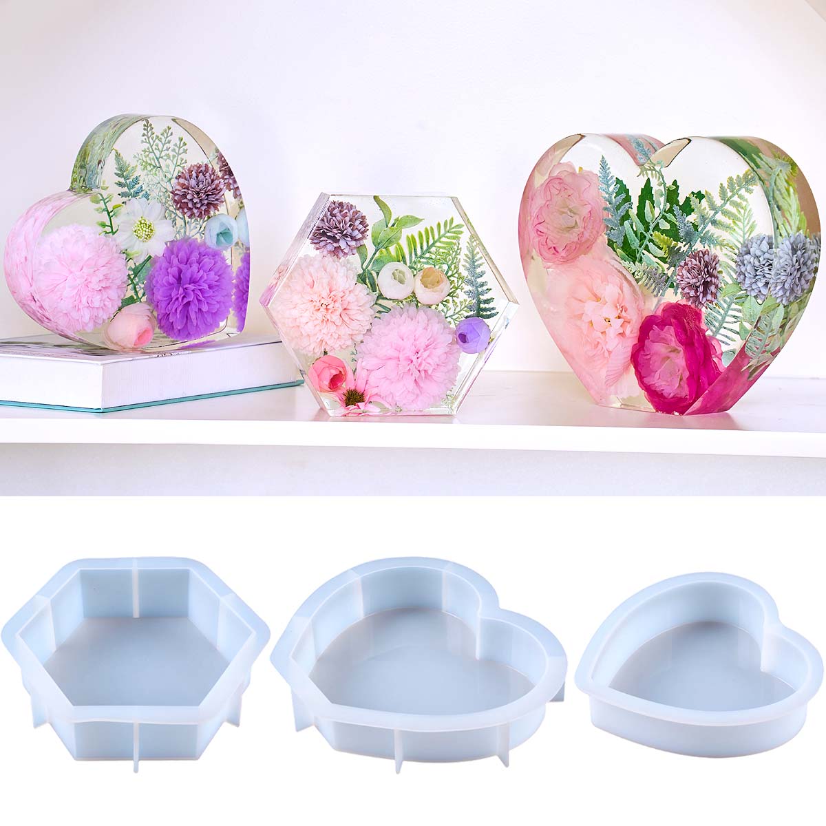 Resin Art Tools - Large Love Silicone Mold DIY Heart