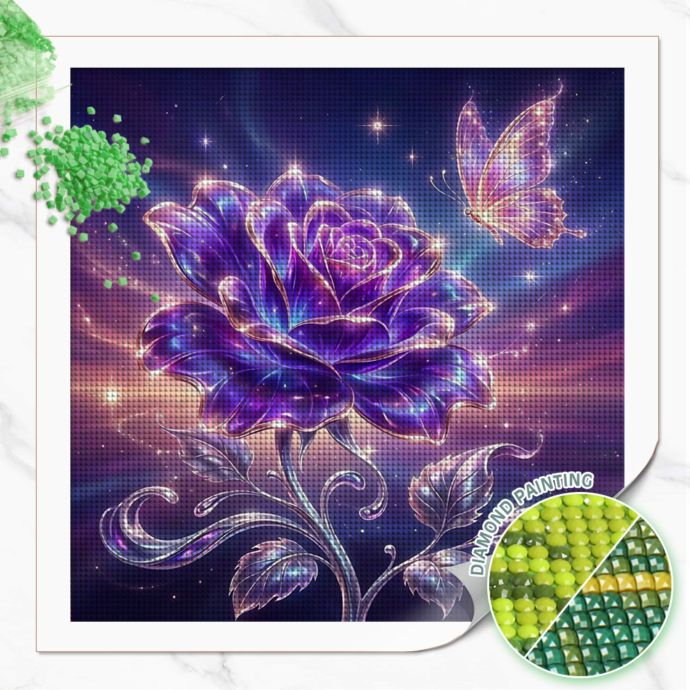 Resin Art For Rose - Huacan Full Square Round Diamond Painting
