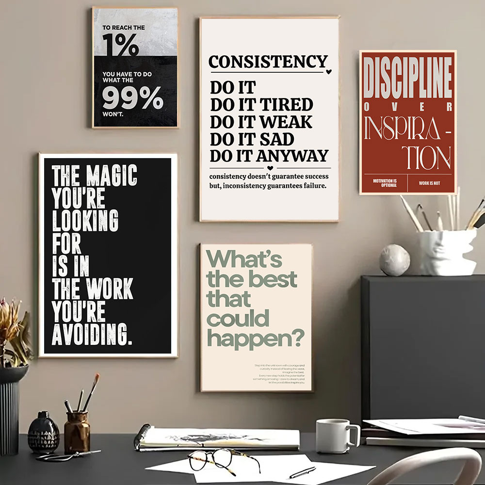 Resin Art Quotes - Minimalist Motivational Quotes Inspirational Discipline Art