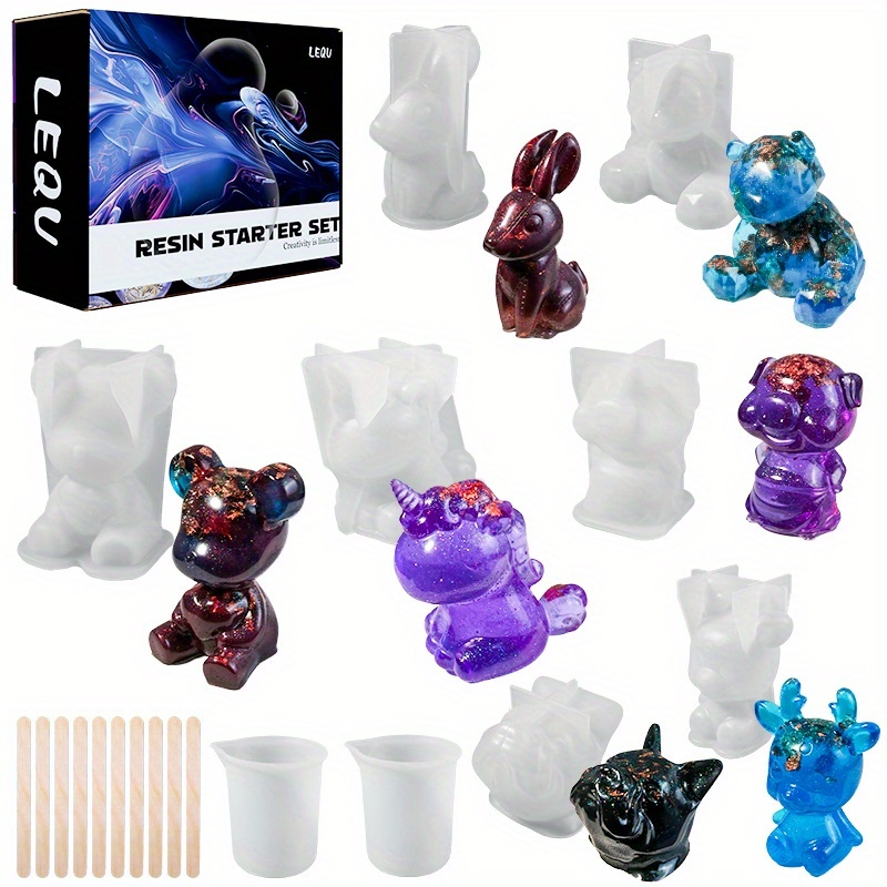 Resin Art Tools - 19pcs Resin-Made Mold Set, Suitable for