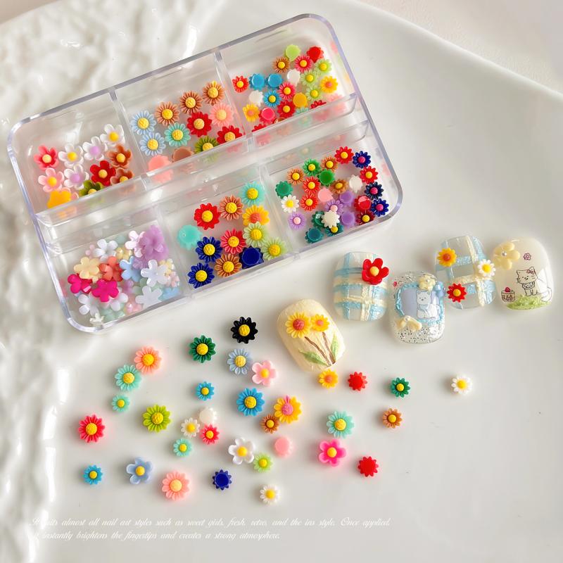 Resin Art Using Flowers - Summer Vibe Sunflower Nail Charms 3D