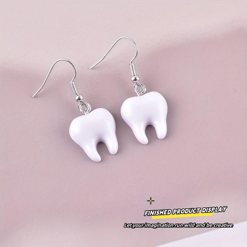 10Pcs Fun Tooth Resin Charms C - Resin Art Earrings review and price