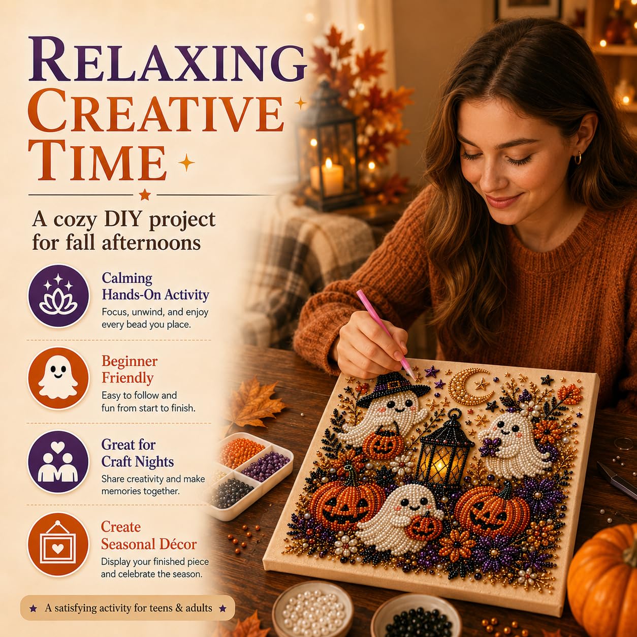 @Halloween Ghost Pearl Art Kit - Resin Art For Beginner review and price