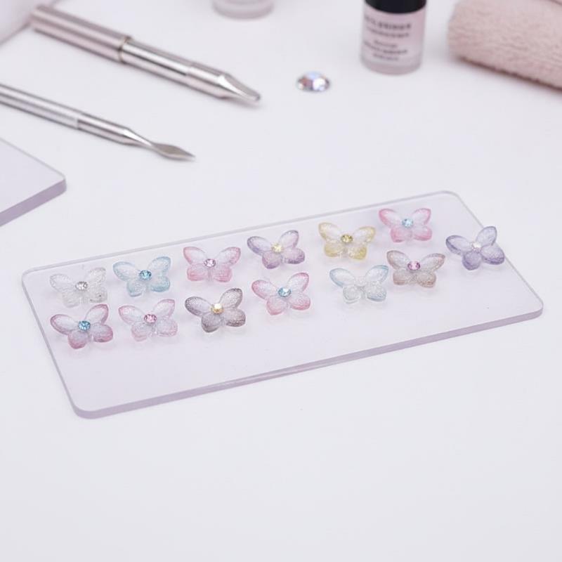 Shiny 3D Glitter Nail Art Char - Resin Art Using Flowers review and price