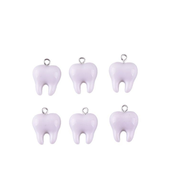 10pcs Cute White Teeth Resin P - Resin Art Earrings review and price