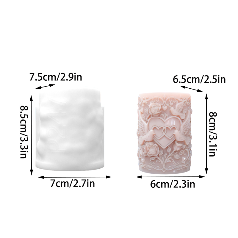 Double Heart Connected White D - Resin Art For Rose review and price