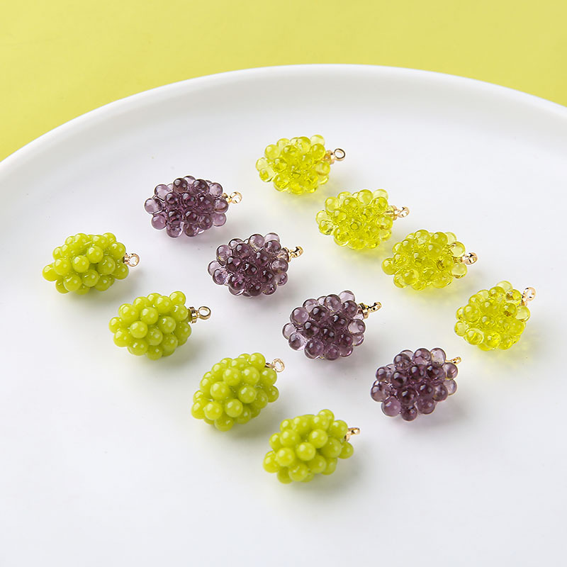 6pcs Cute Little Grapes Resin  - Resin Art Handmade review and price