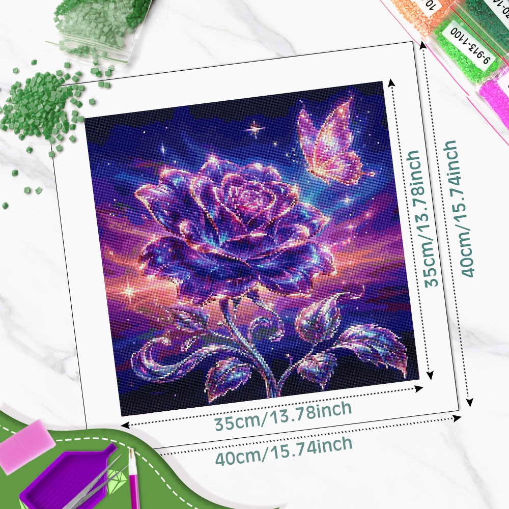 Huacan Full Square Round Diamo - Resin Art For Rose review and price