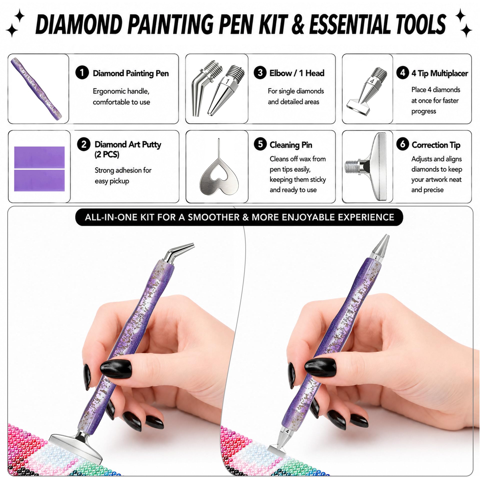 Diamond painting art pen, with - Resin Art Tools review and price