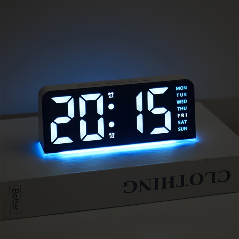 Digital LED Alarm Clock Deskto - Resin Art Watch review and price