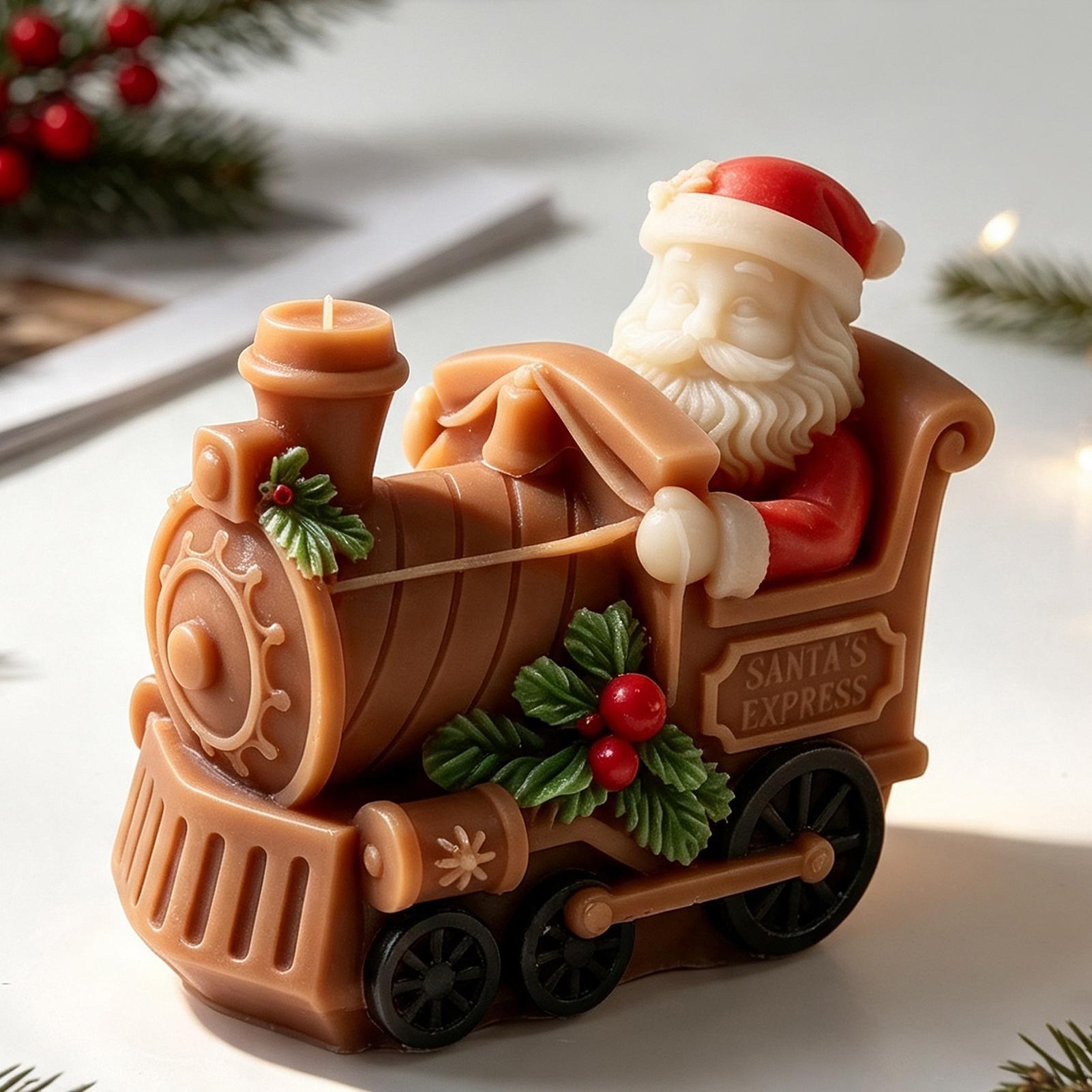 Christmas Candle Mold Train Sh - Resin Art For Beginner review and price
