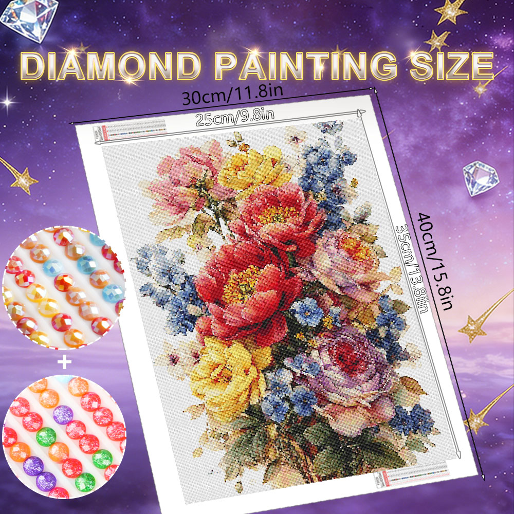 HUACAN Diamond Painting Kit Fl - Resin Art For Rose review and price