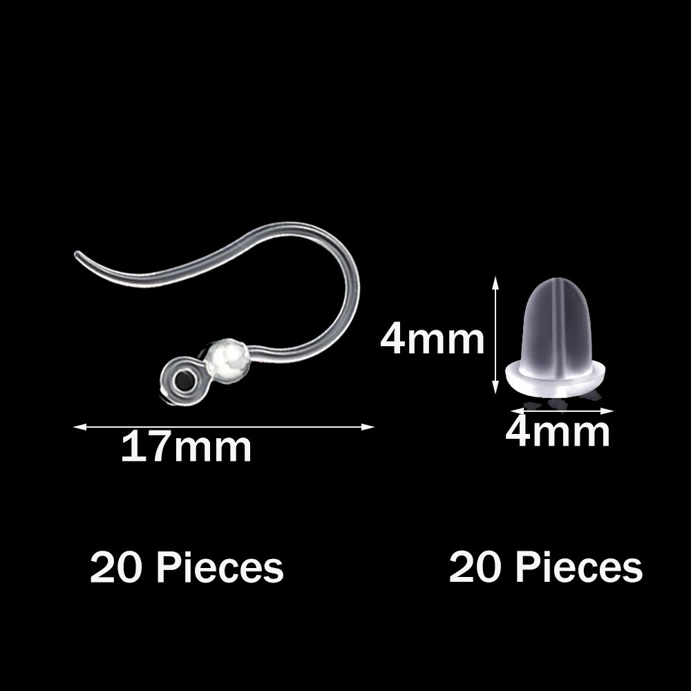 40pcs Clear Plastic Earring Ho - Resin Art Handmade review and price