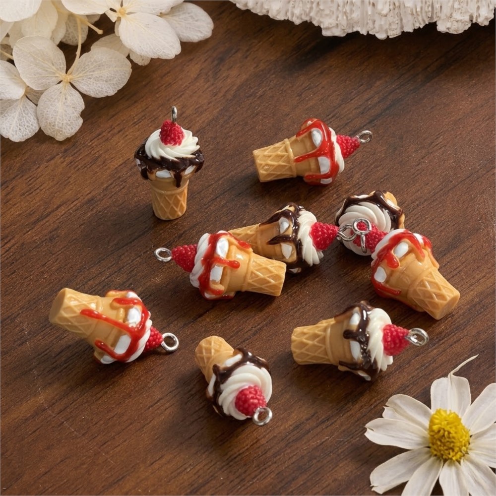 10Pcs Cute 3D Simulation Food  - Resin Art Earrings review and price