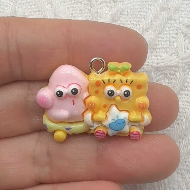 10pcs cartoon resin pendant, D - Resin Art Earrings review and price