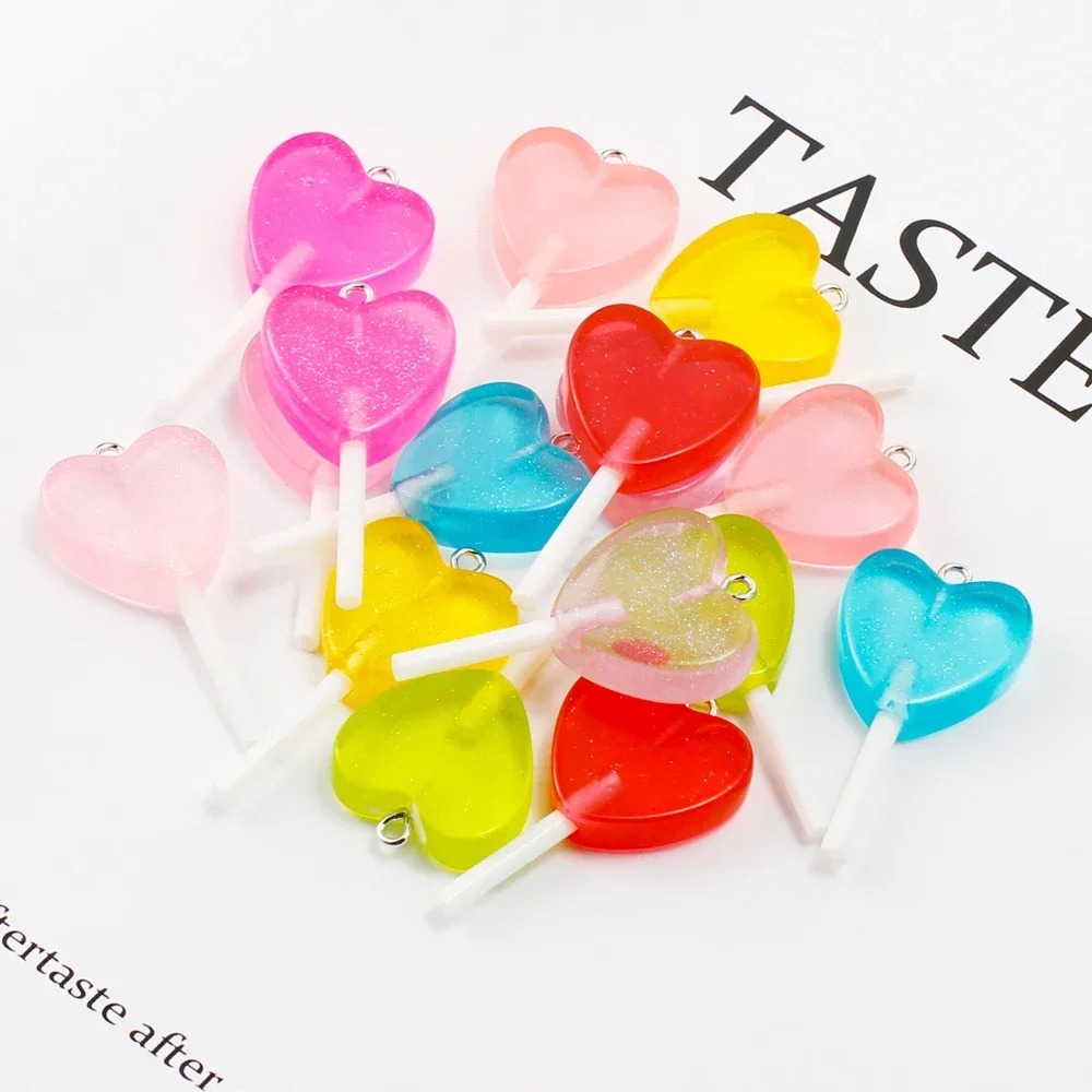 10Pcs Kawaii Sparkly Heart Lol - Resin Art Handmade review and price