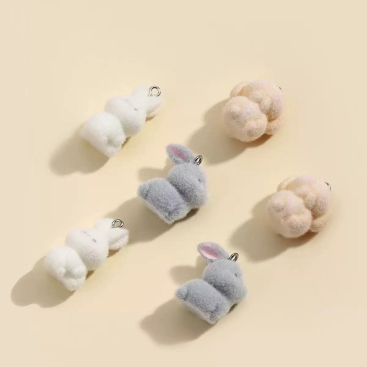 10pcs Flocking Little Rabbit R - Resin Art Handmade review and price