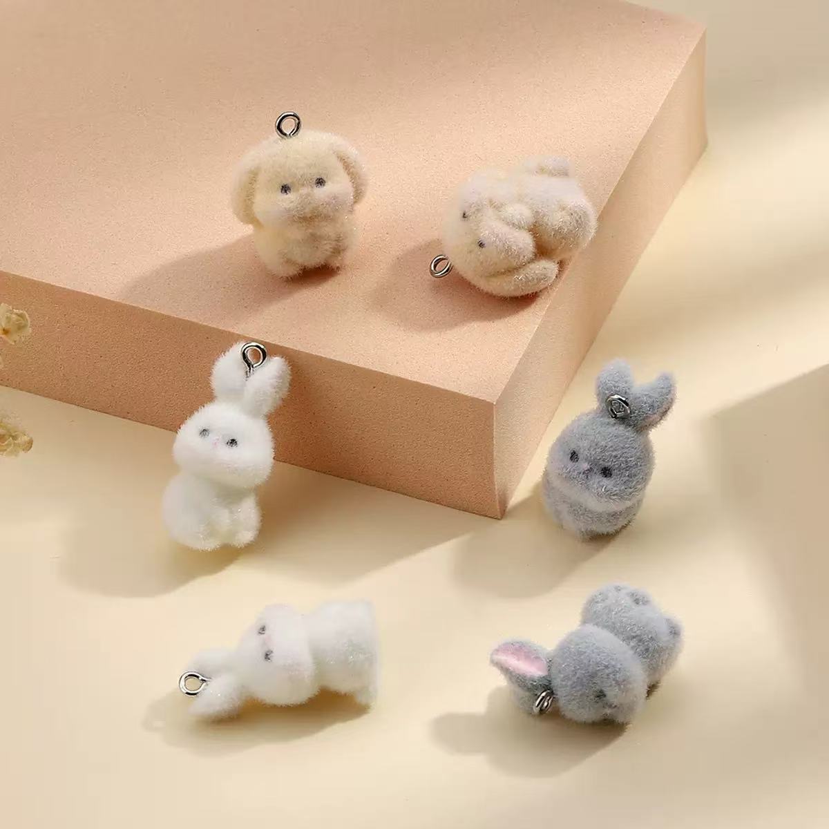 10pcs Flocking Little Rabbit R - Resin Art Handmade review and price