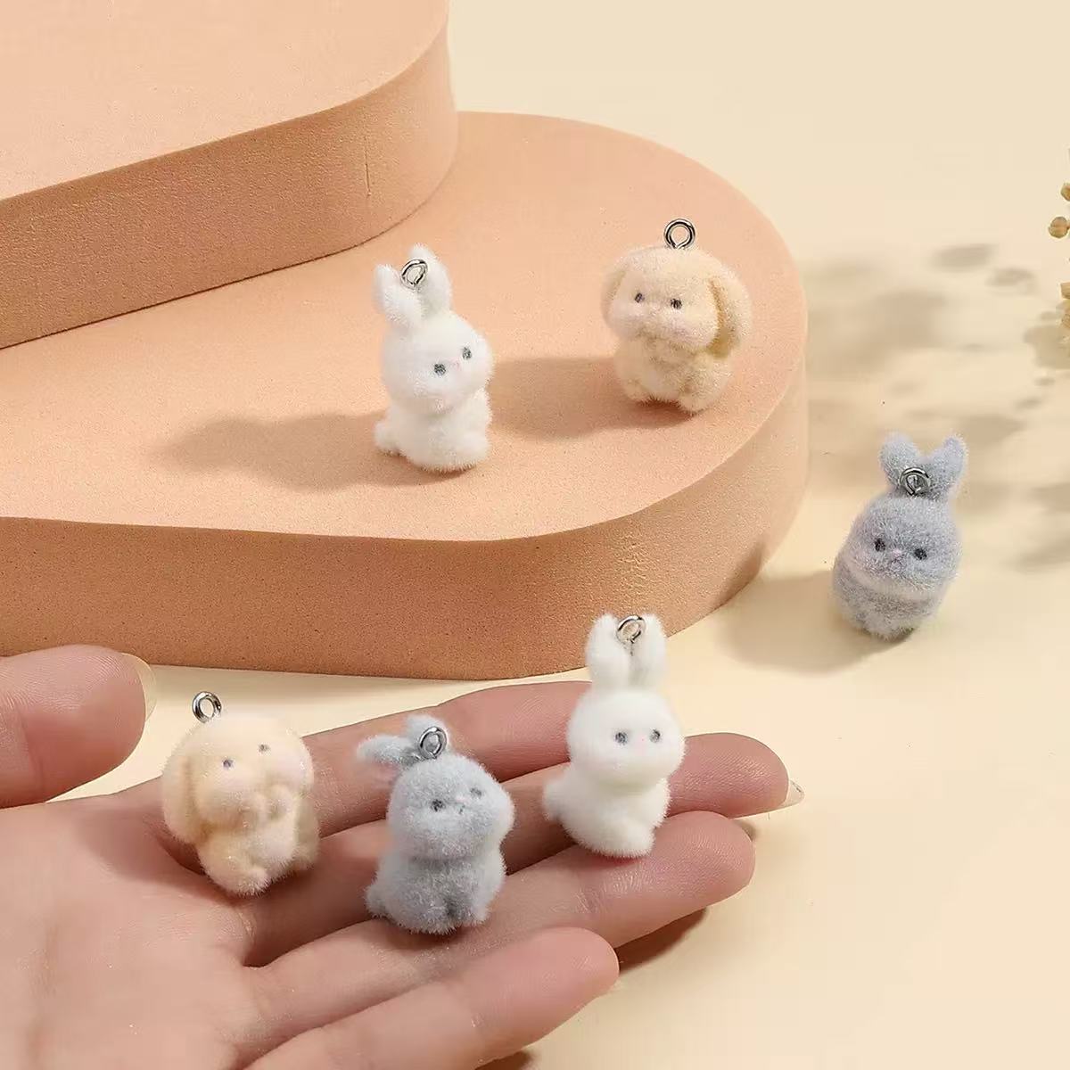 10pcs Flocking Little Rabbit R - Resin Art Handmade review and price