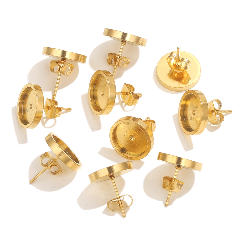 10pcs Stainless Steel Gold Ear - Resin Art Handmade review and price